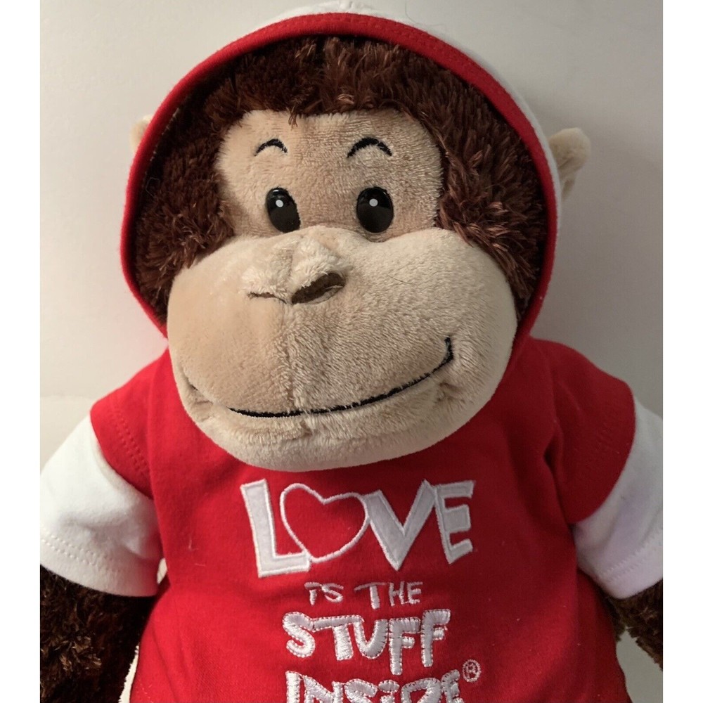 Valentine’s Build a Bear BAB Monkey Ape Chimpanzee Sound Plush Love Boxers - Picture 4 of 12